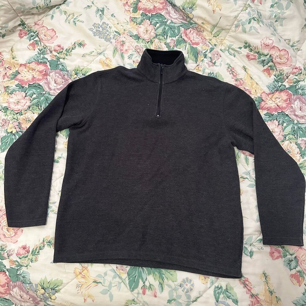 U2 Menswear - Dark Grey Zipper Sweater - Size L